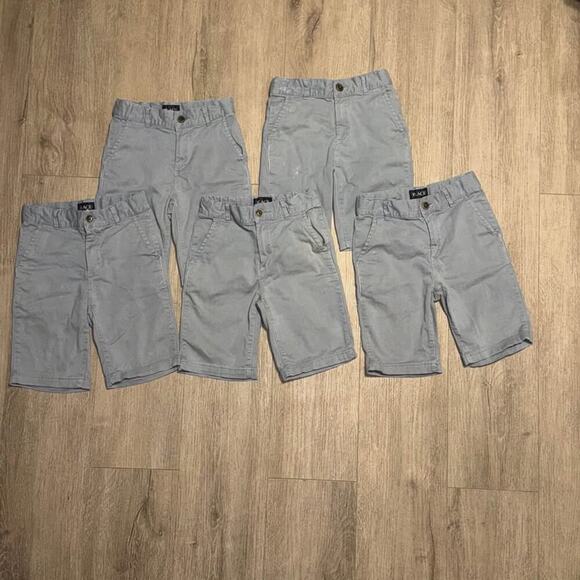 Boys Size 8 Slim Gray Uniform Pants and Shorts - Picture 3 of 5